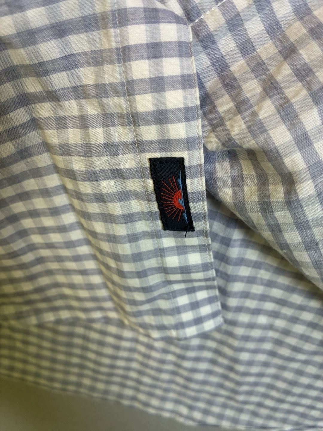 Faherty Long Sleeve Button Down Shirt Size M Blue White Gingham Plaid 5