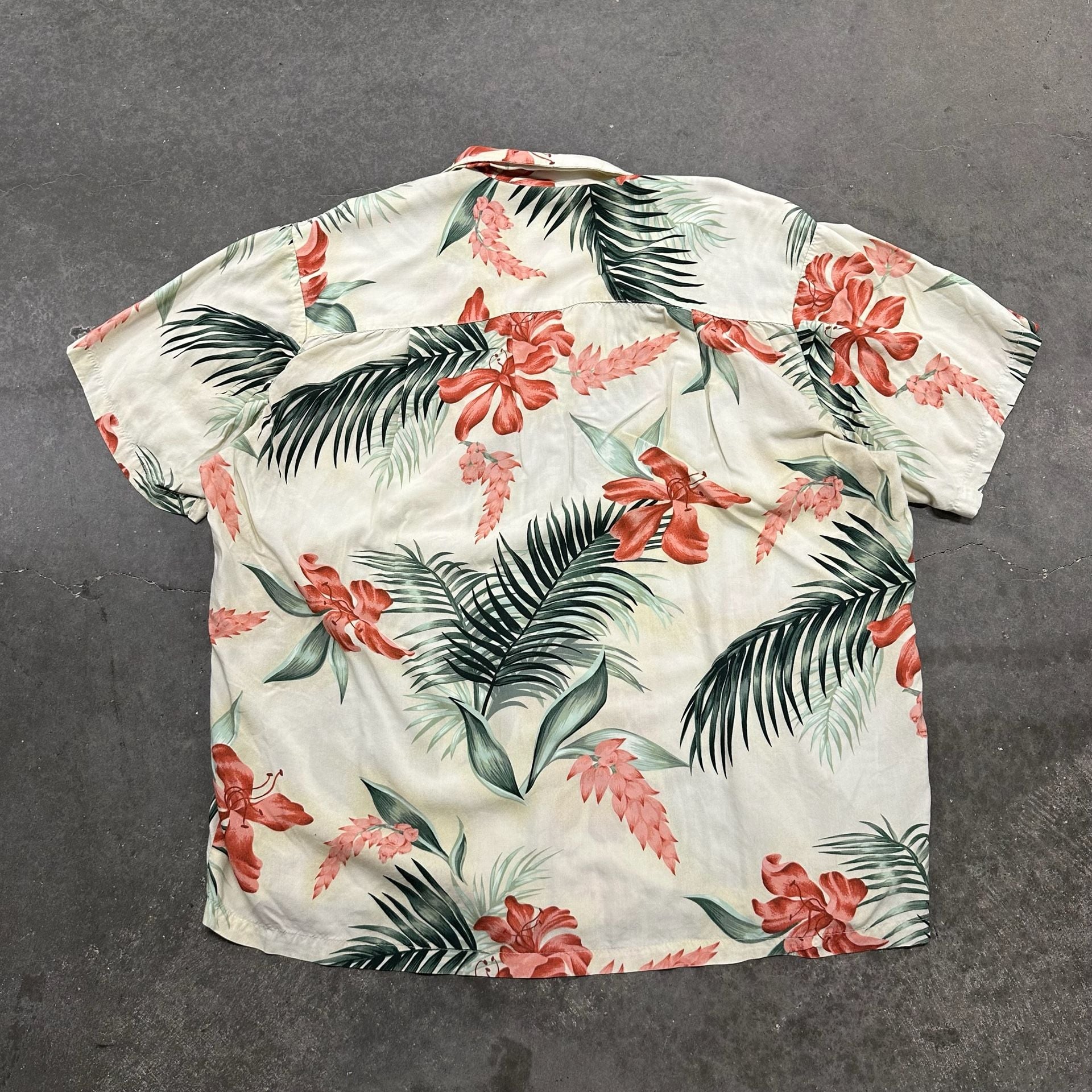 Vintage Paradise Found Honolulu Hawaii Hawaiian Aloha Shirt Tropical Floral XL 4
