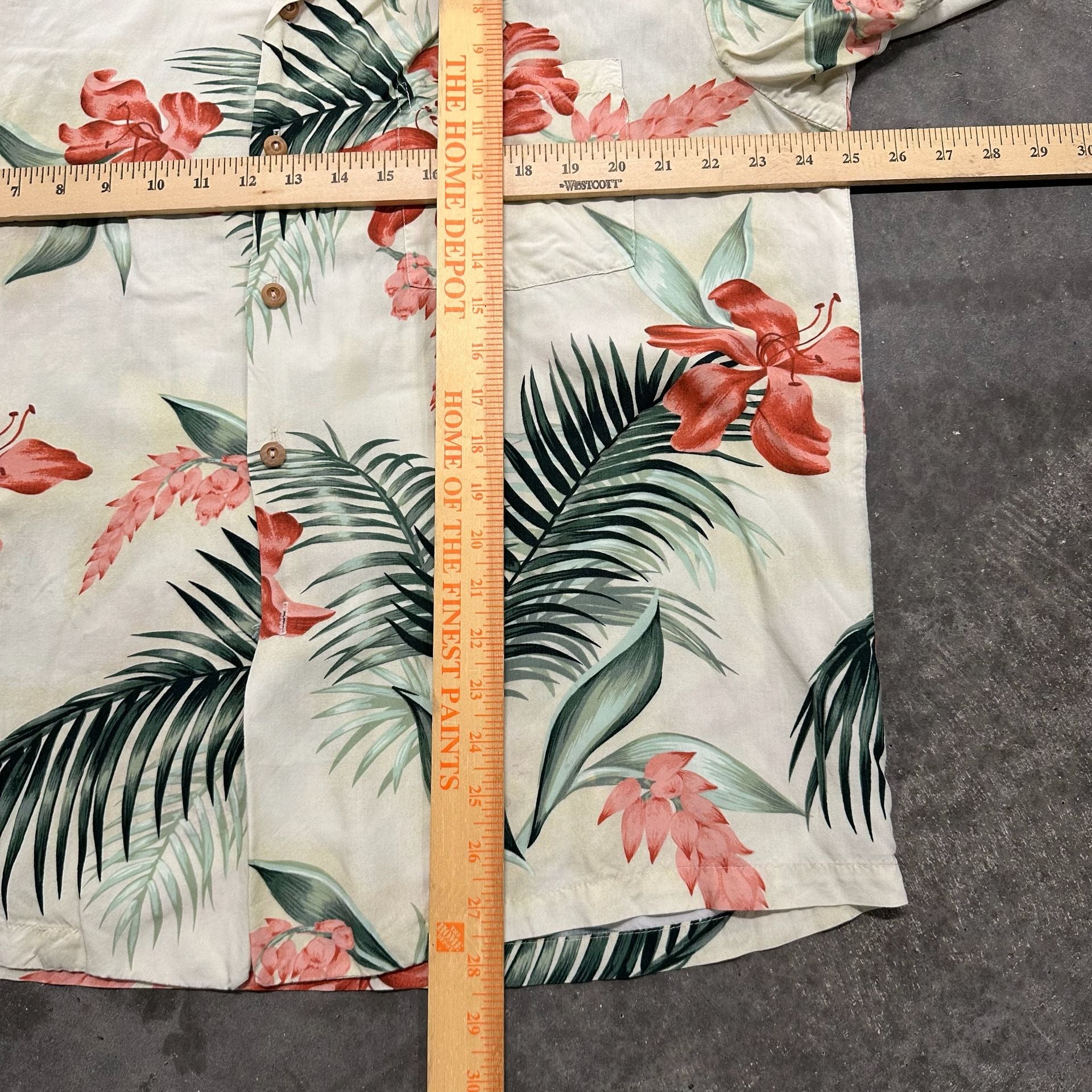 Vintage Paradise Found Honolulu Hawaii Hawaiian Aloha Shirt Tropical Floral XL 5
