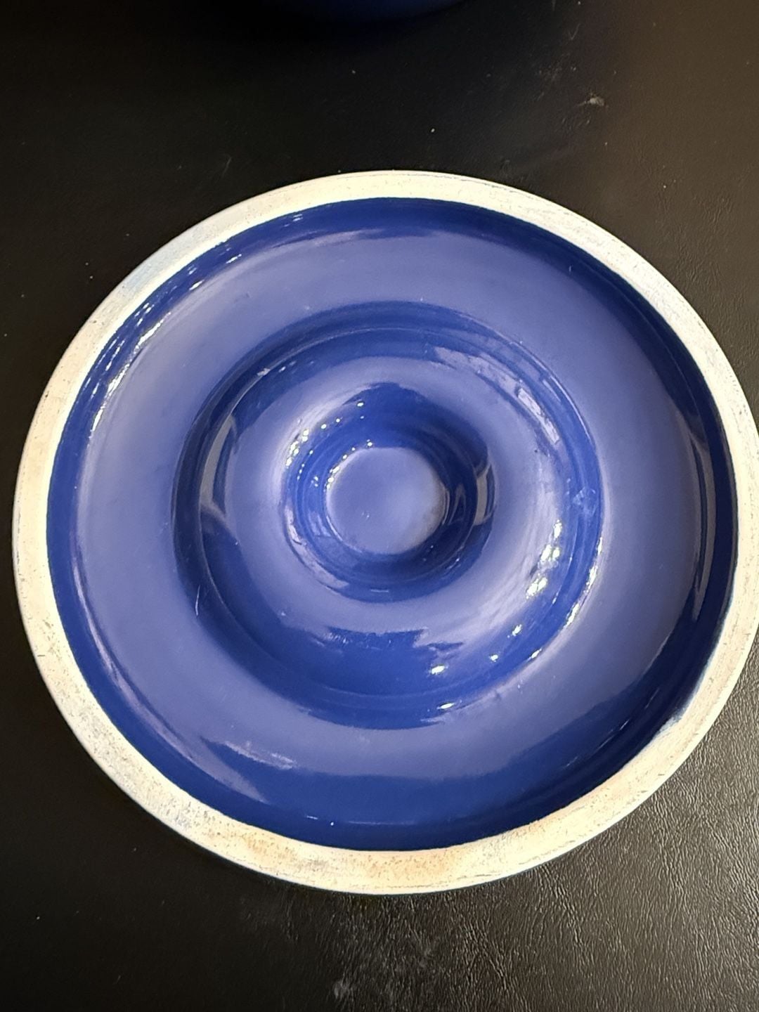 Fiesta Covered Casserole Bowl Lapis Blue Ceramic 3