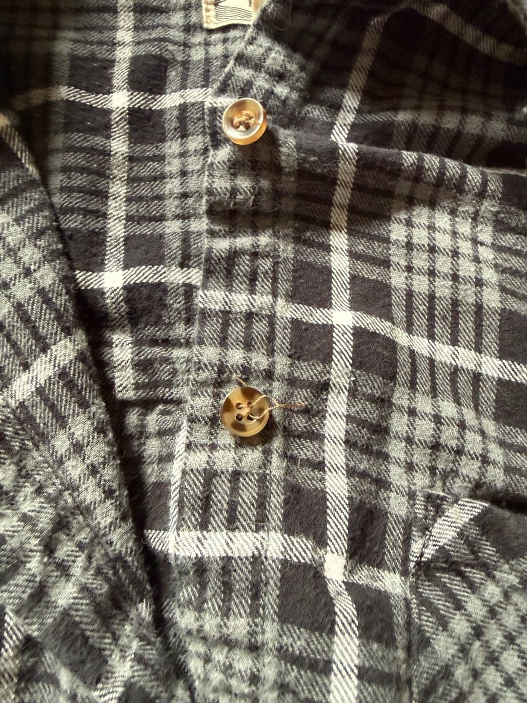 Kirra Black Plaid Flannel Button Up Shirt One Size Long Sleeve 10