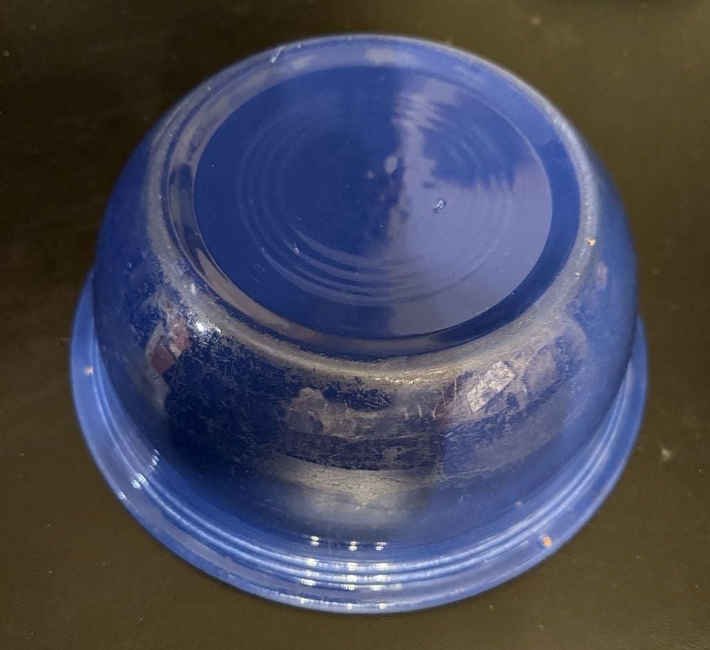 Fiesta Covered Casserole Bowl Lapis Blue Ceramic 5