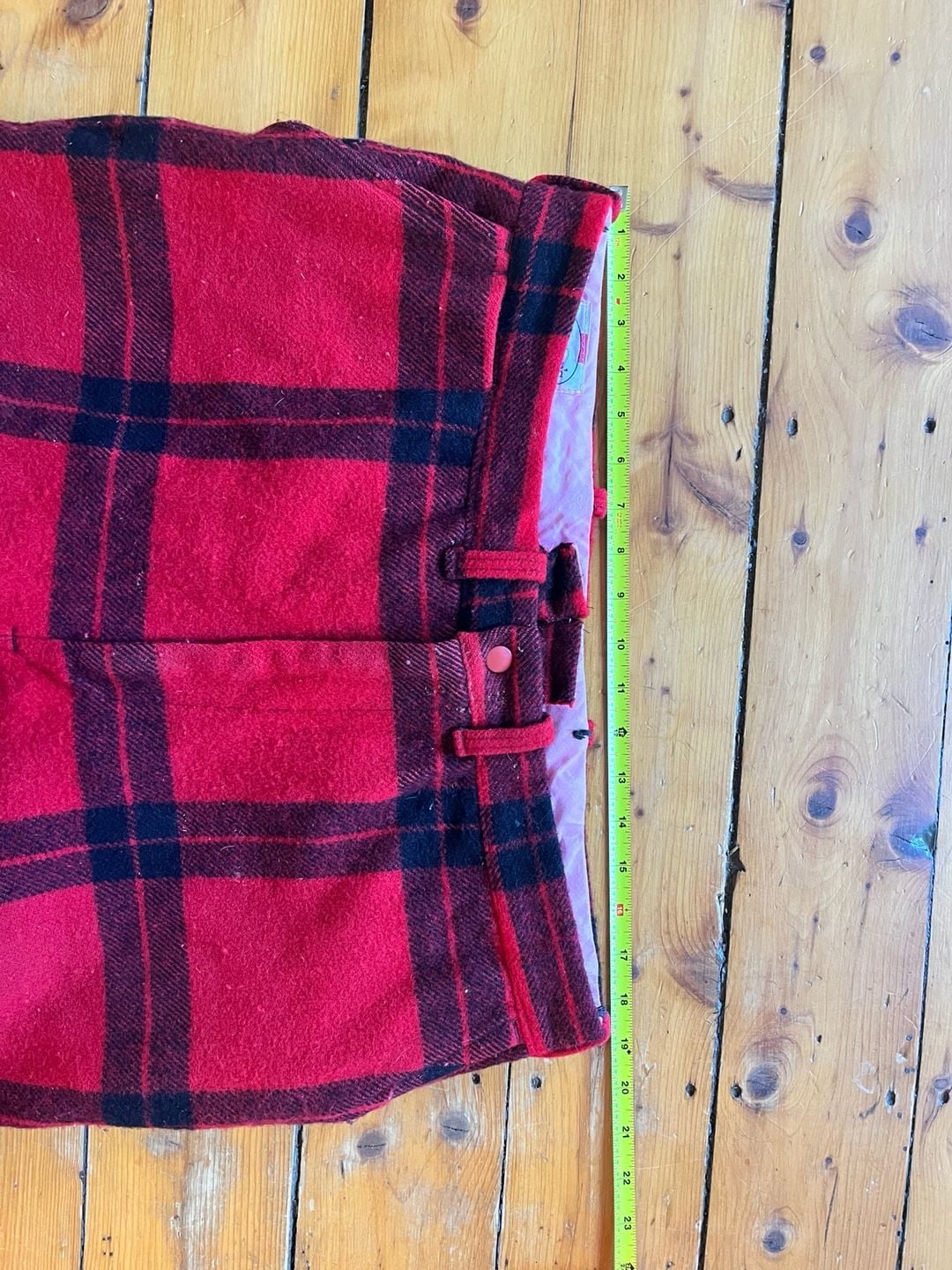 Carter's Buffalo Plaid Wool Hunting Pants Size 42 38 Vintage 60s altered flaw 7