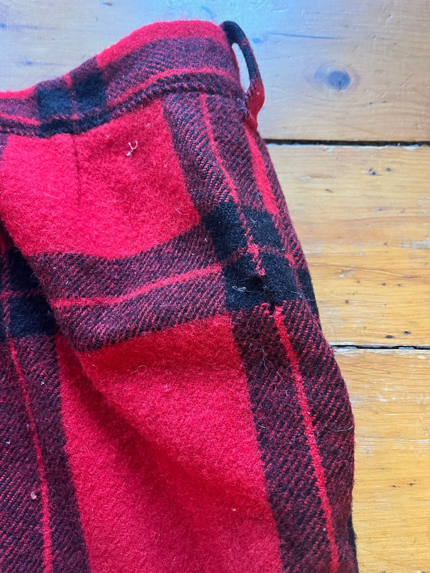 Carter's Buffalo Plaid Wool Hunting Pants Size 42 38 Vintage 60s altered flaw 9