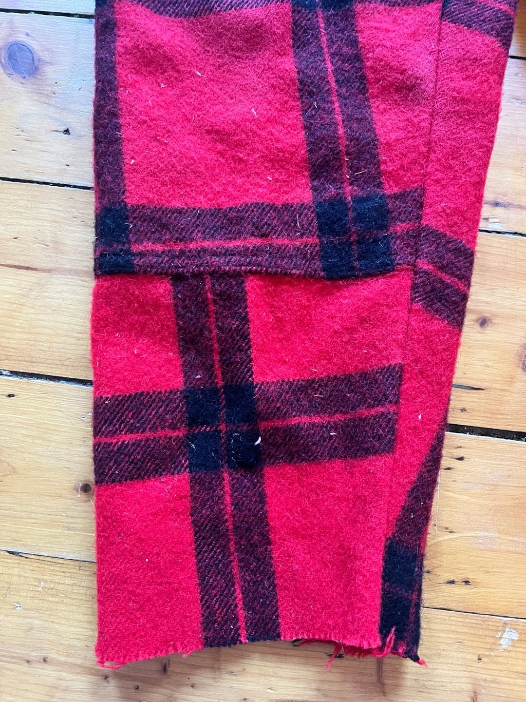 Carter's Buffalo Plaid Wool Hunting Pants Size 42 38 Vintage 60s altered flaw 10