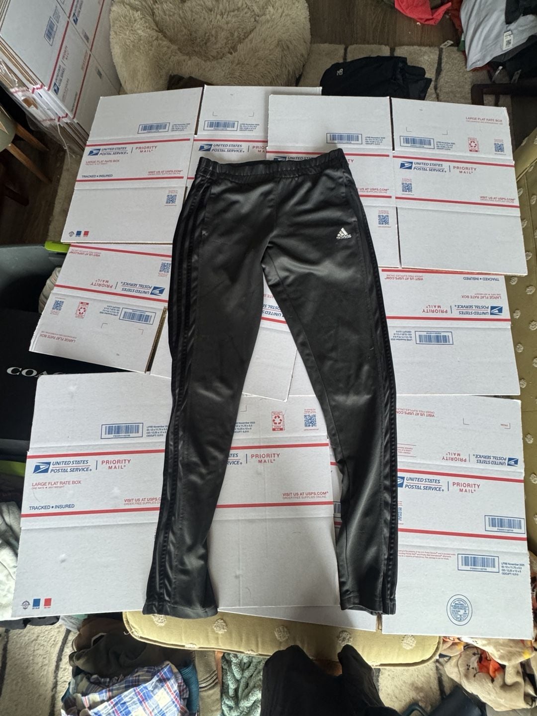Adidas Track Pants Size XS Black Athletic Activewear 2