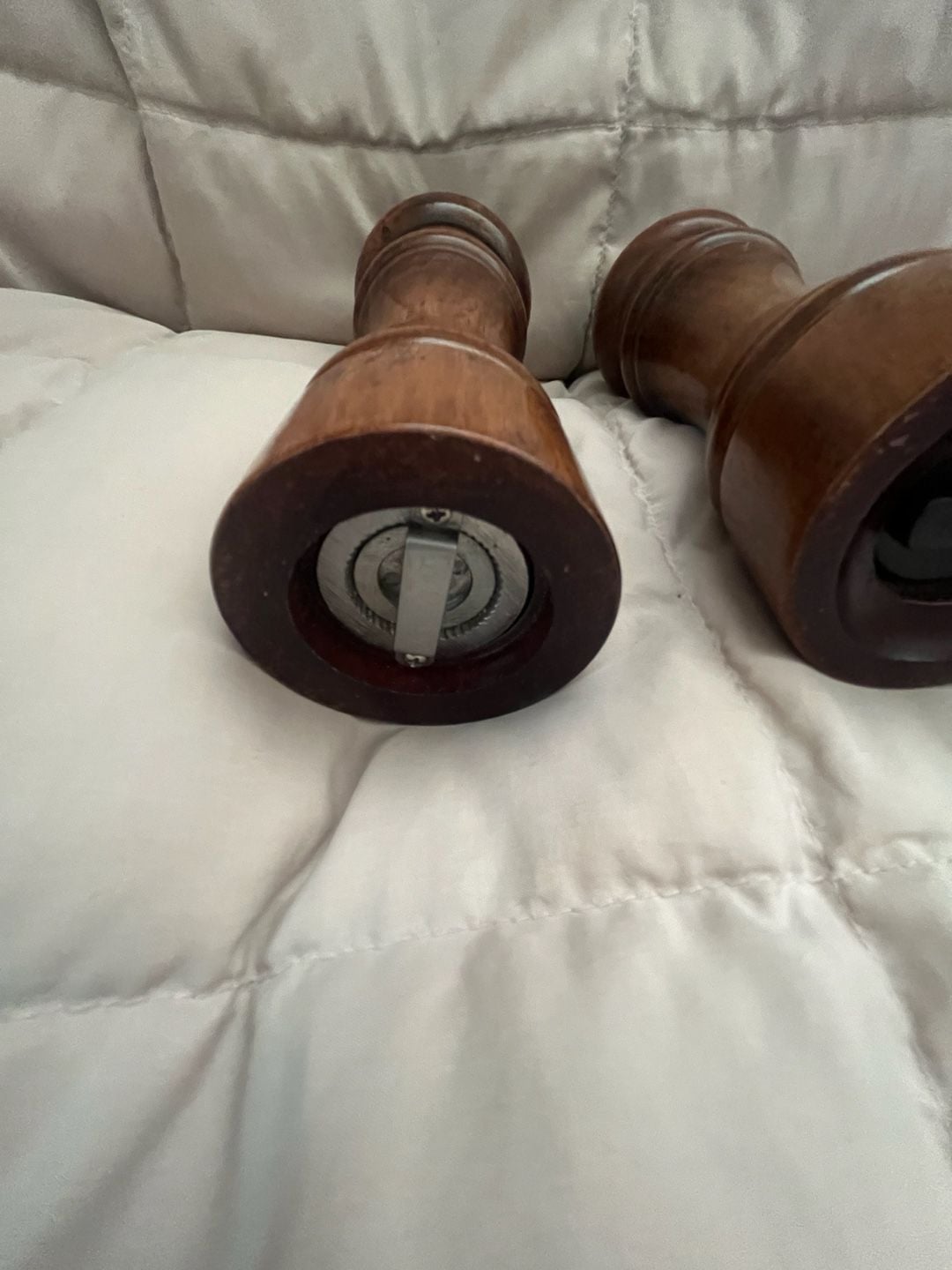 Vintage Mr. Dudley Wooden Salt Shaker and Pepper Mill Grinder Set 3
