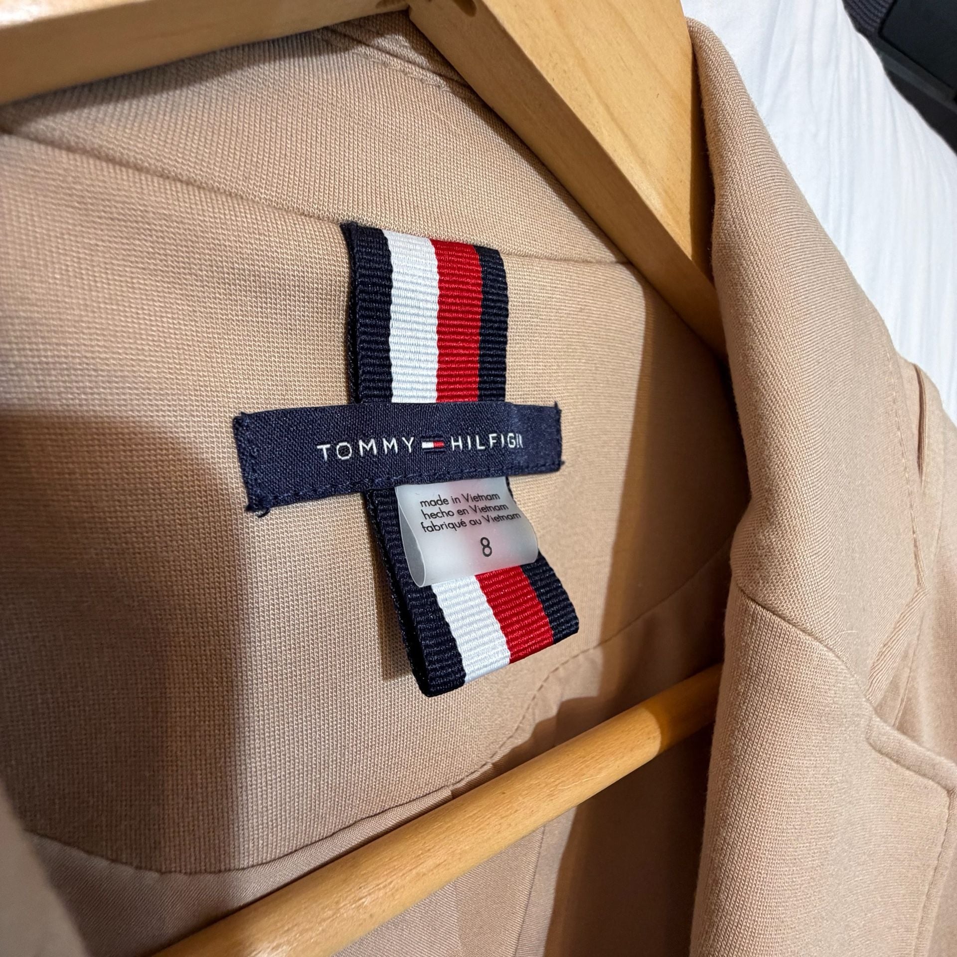 Tommy Hilfiger Tailored Blazer Size 8 Camel Tan Single Button Jacket 4