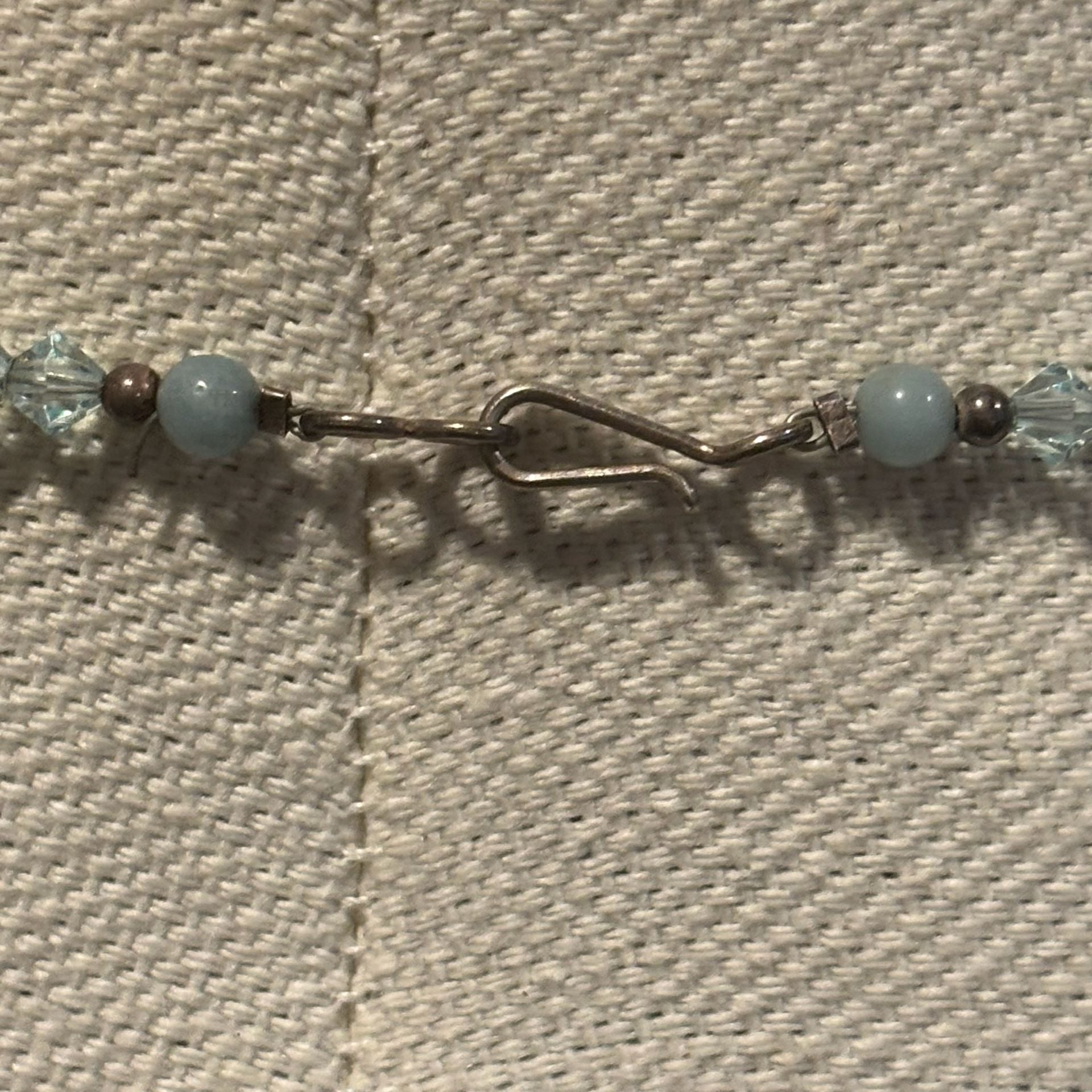 Handmade Blue Crystal Beaded Flower Pendant Necklace 6