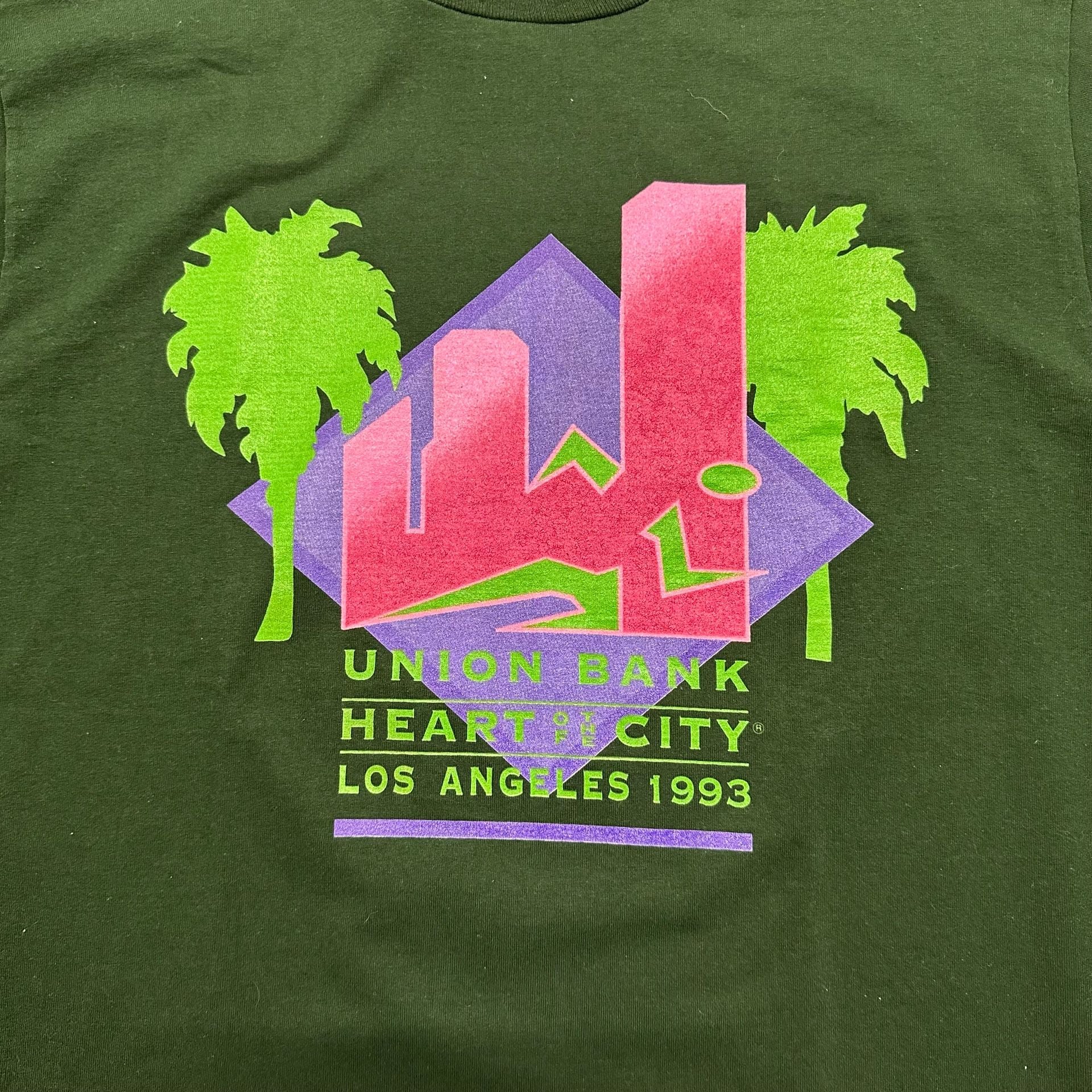 Vintage 1993 Union Bank Heart Of The City Los Angeles Graphic T Shirt USA L 5