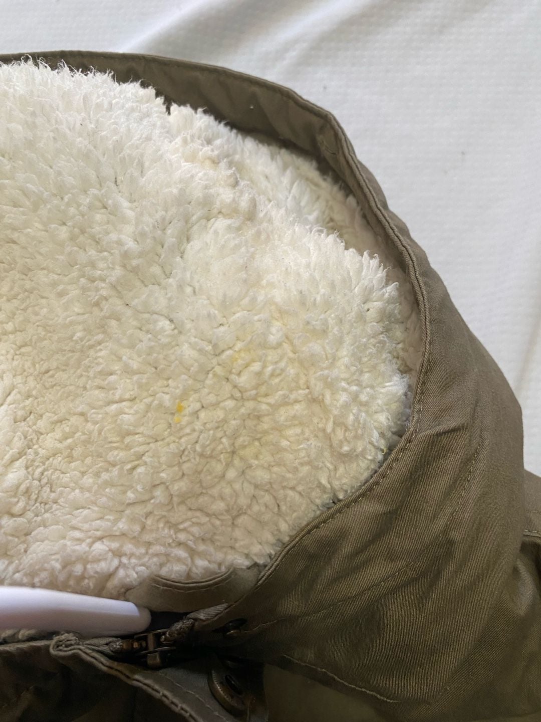 Love Tree Sherpa Lined Parka Jacket Size Large Olive Green 9