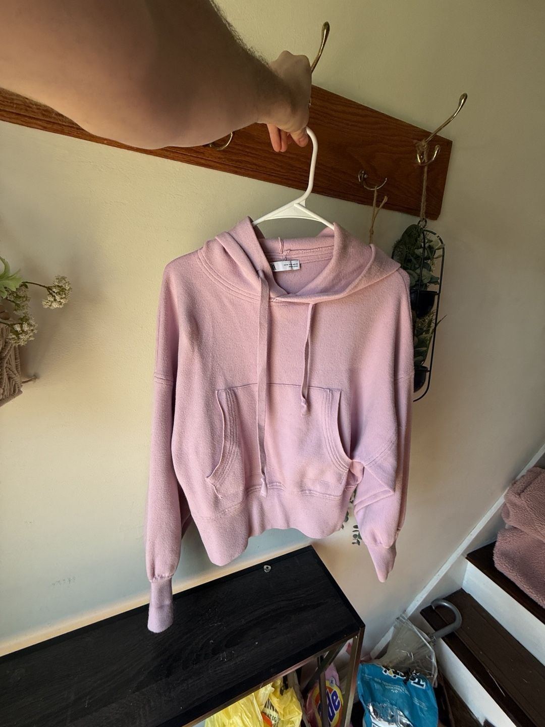 🩷 Perfect soft girl hoodie 🎀 pastel pink Zara oversized pullover size M 5