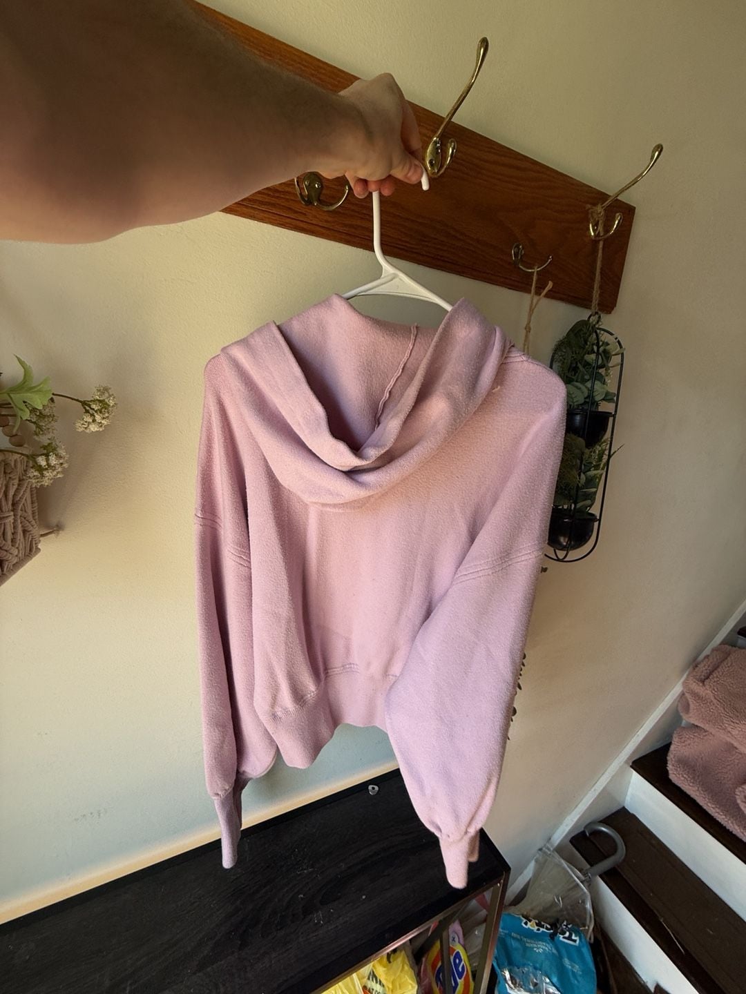 🩷 Perfect soft girl hoodie 🎀 pastel pink Zara oversized pullover size M 6
