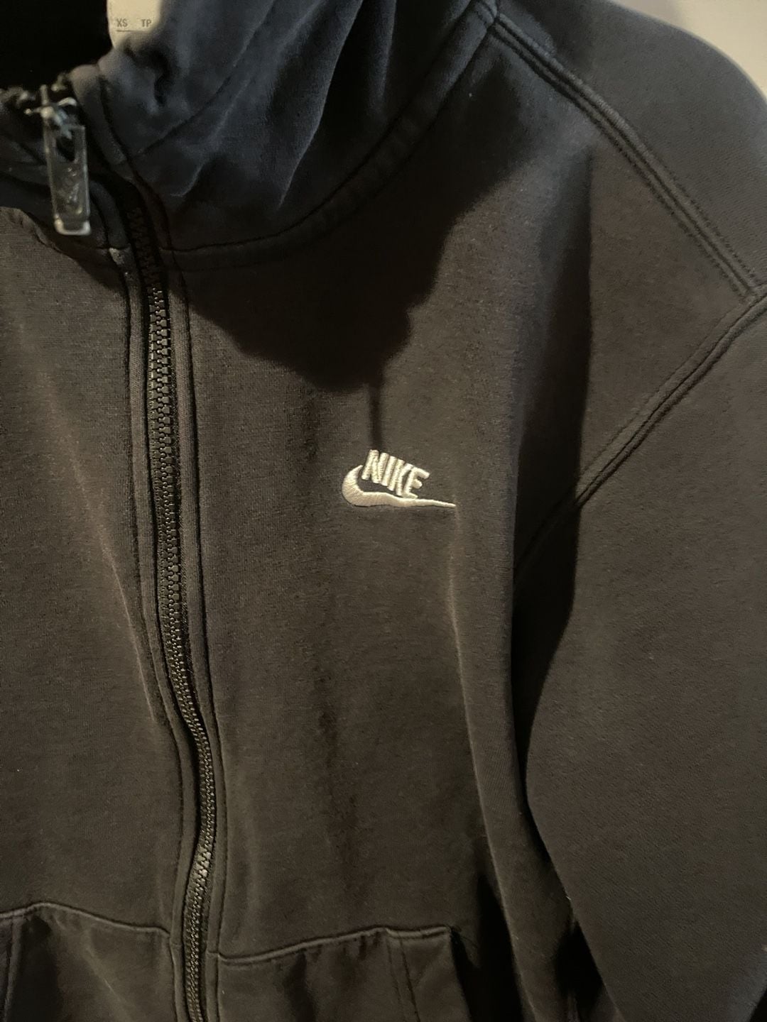 Nike Full Zip Hoodie Size XS Black Embroidered Swoosh 4