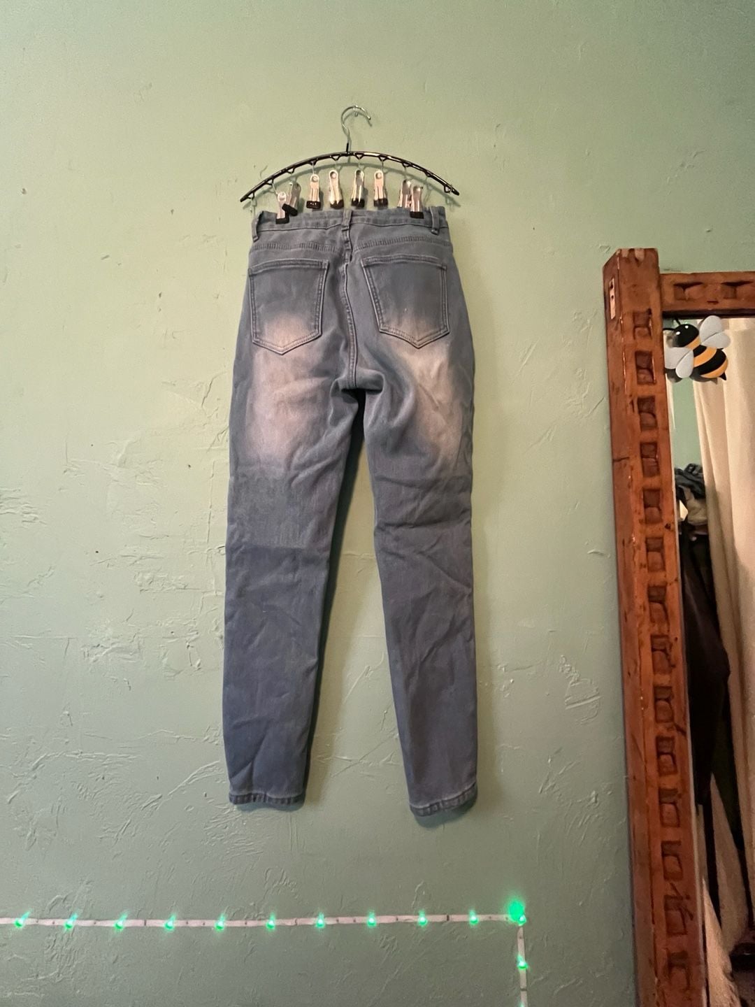 Fleece Lined Skinny Jeans Size S Blue Denim High Rise 3