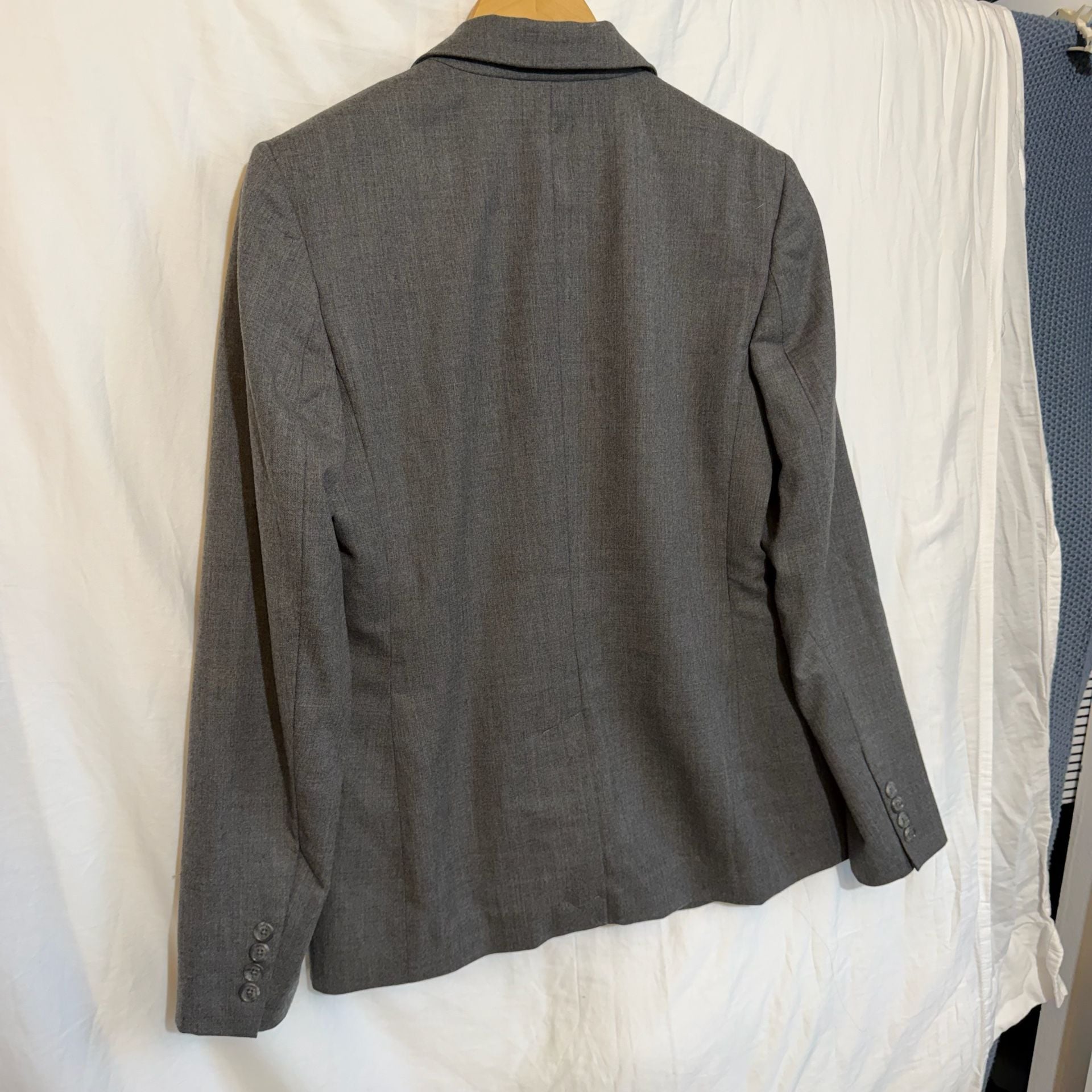 Lauren Ralph Lauren Blazer Size 6 Gray Single Button Suit Jacket 6