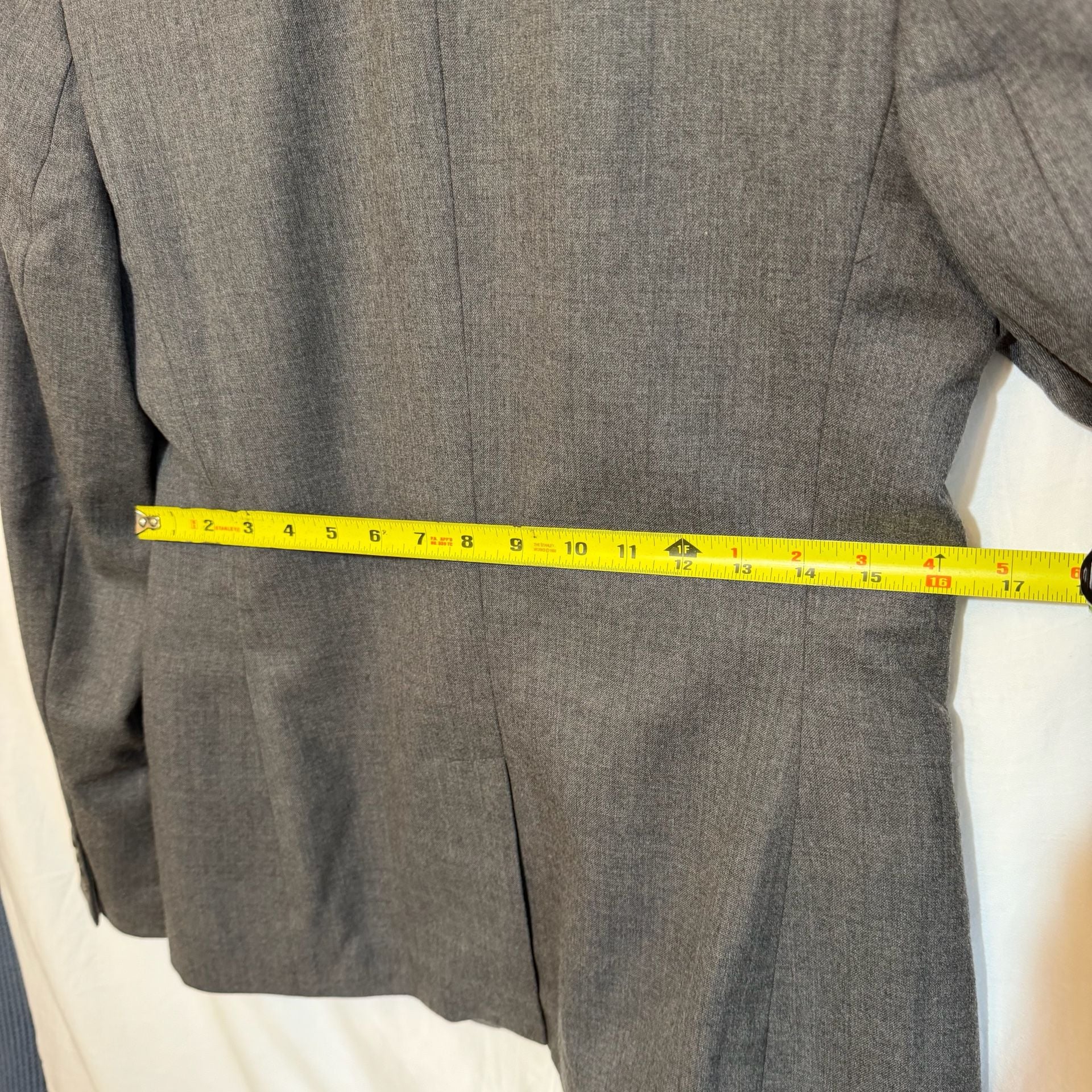 Lauren Ralph Lauren Blazer Size 6 Gray Single Button Suit Jacket 9