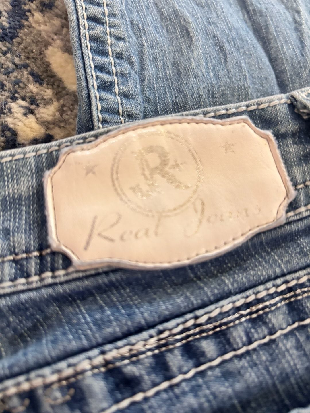 Real Jeans Embroidered Cross Bootcut Jeans Size 34x32 8