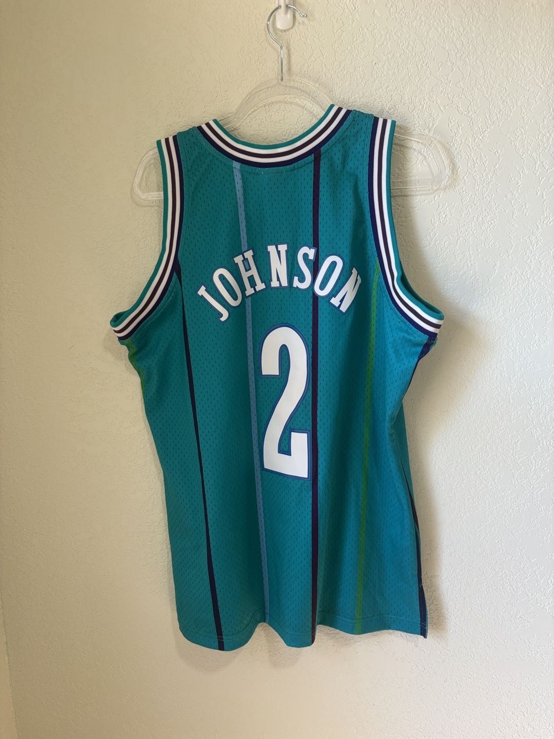 Mitchell & Ness Larry Johnson Charlotte Hornets 1992-93 Jersey Size L 3