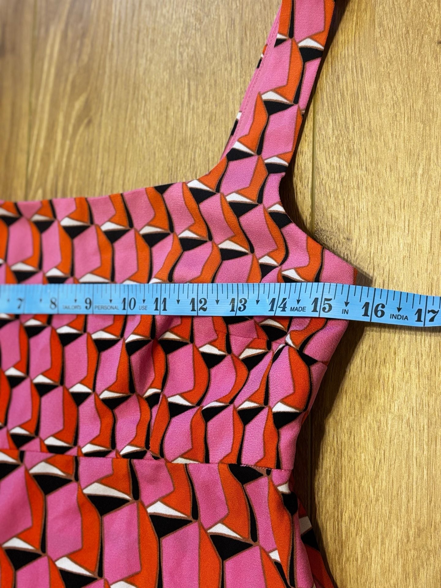 Diane Von Furstenberg x Target 90s Shift Mini Dress Size 2 Pink Geo 7
