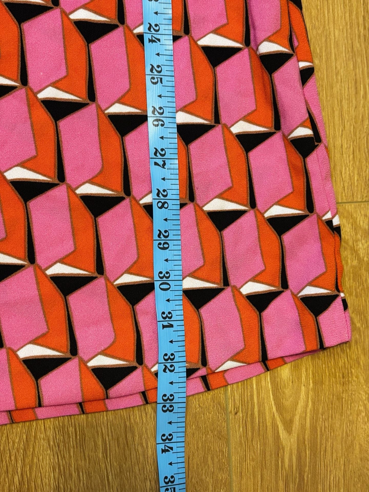 Diane Von Furstenberg x Target 90s Shift Mini Dress Size 2 Pink Geo 8