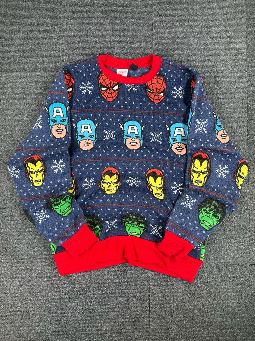 Marvel Xmas Sweater. 1970's/80's Marvel Characters. Ugly Christmas Sweater 1