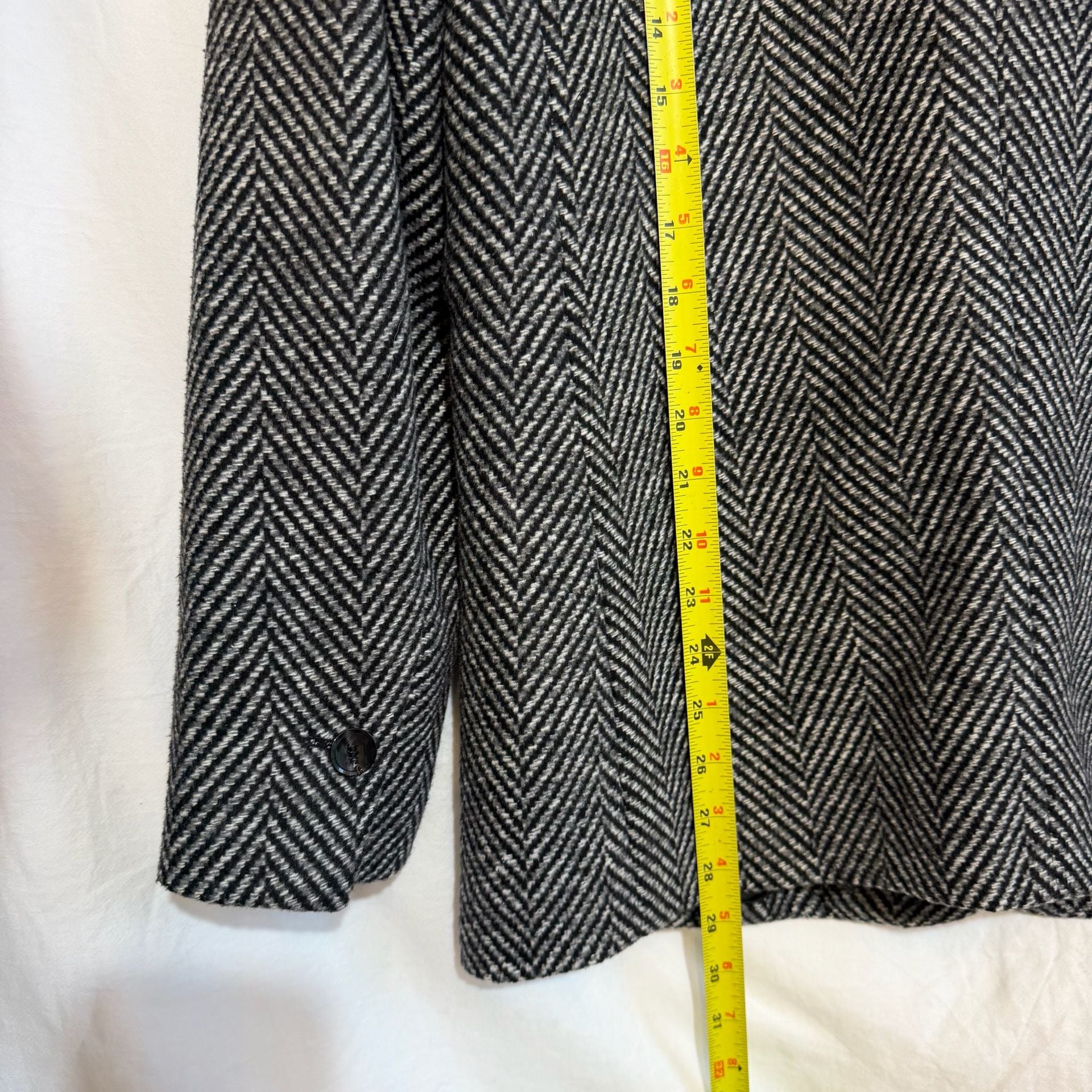 Astr The Label Herringbone Blazer Size S Black White Oversized Tweed Jacket 6