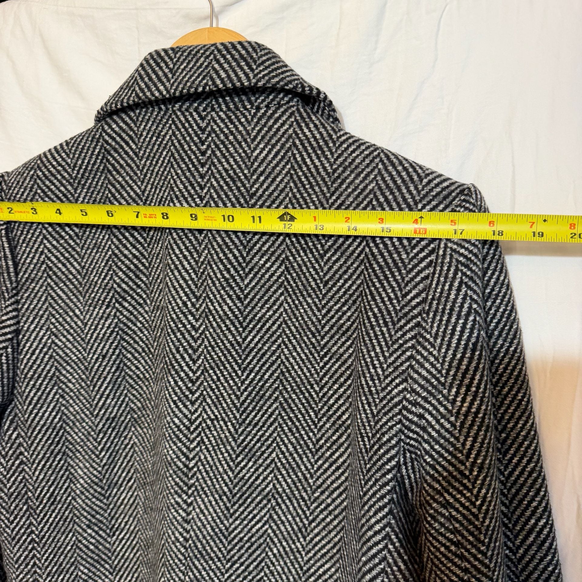 Astr The Label Herringbone Blazer Size S Black White Oversized Tweed Jacket 7