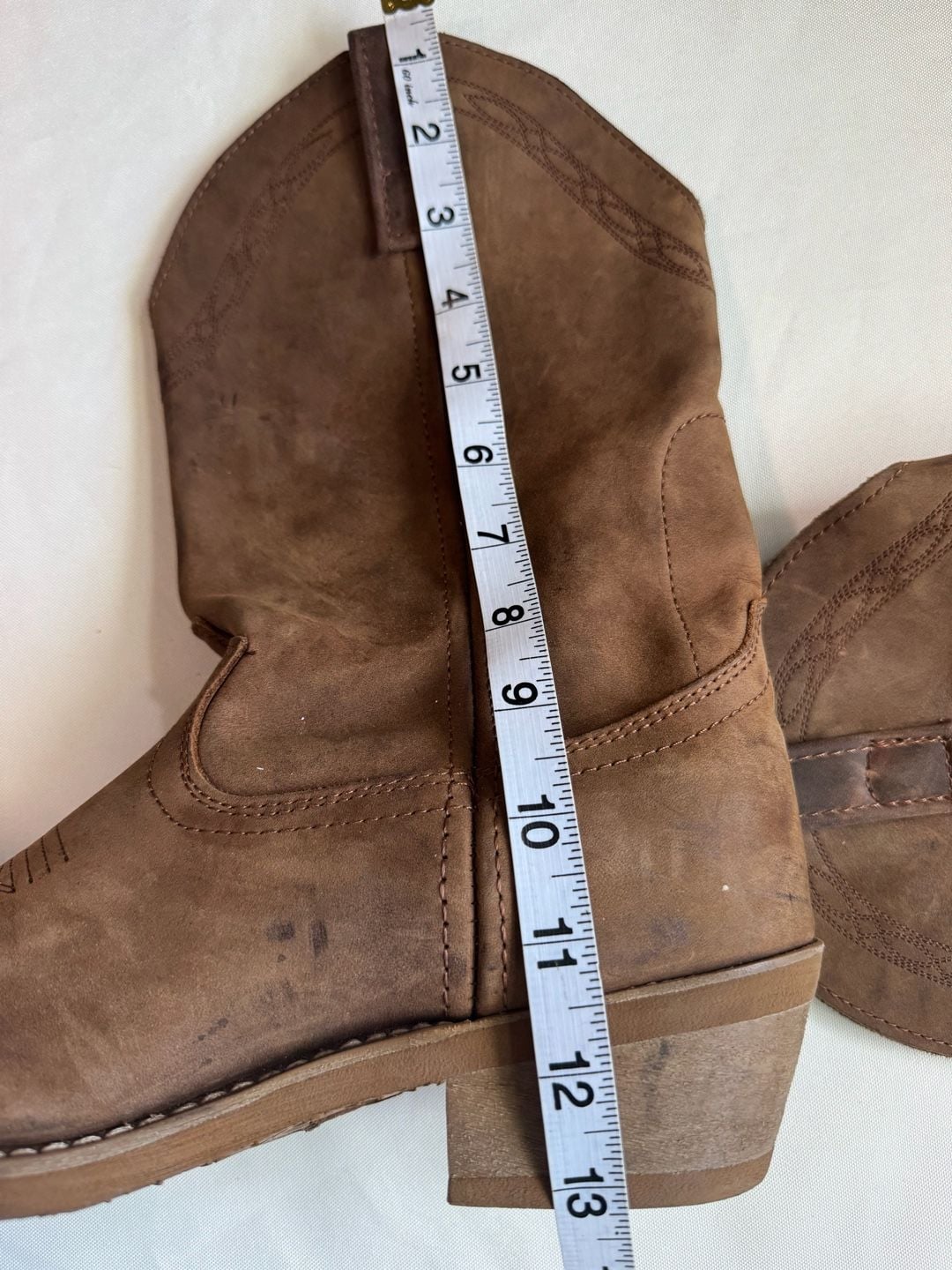 Masterson Leather Cowboy Boots Distressed Western Ranch Men’s 7.5 EW 12