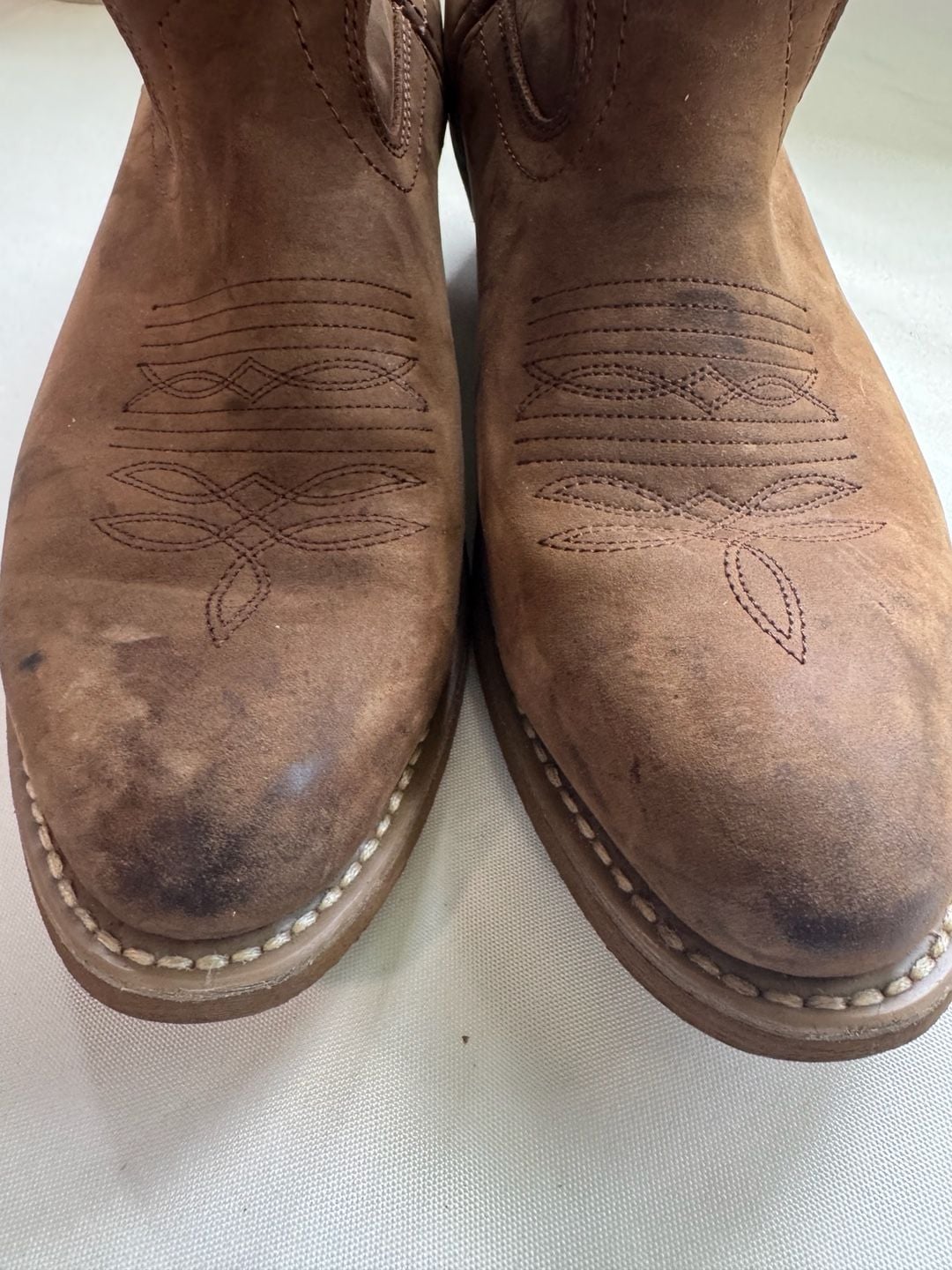 Masterson Leather Cowboy Boots Distressed Western Ranch Men’s 7.5 EW 16