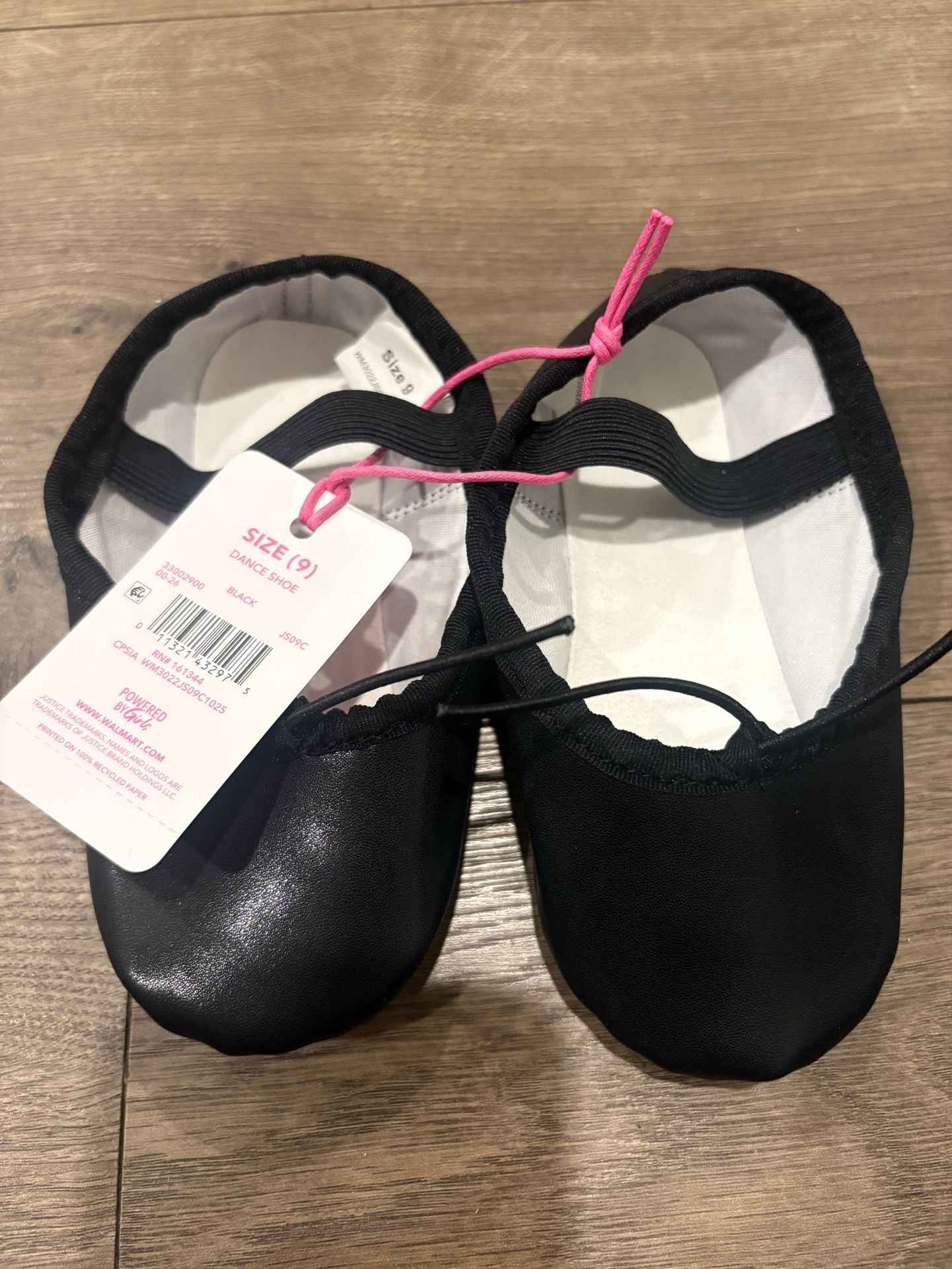 Justice Ballet Flats Black size 9 6