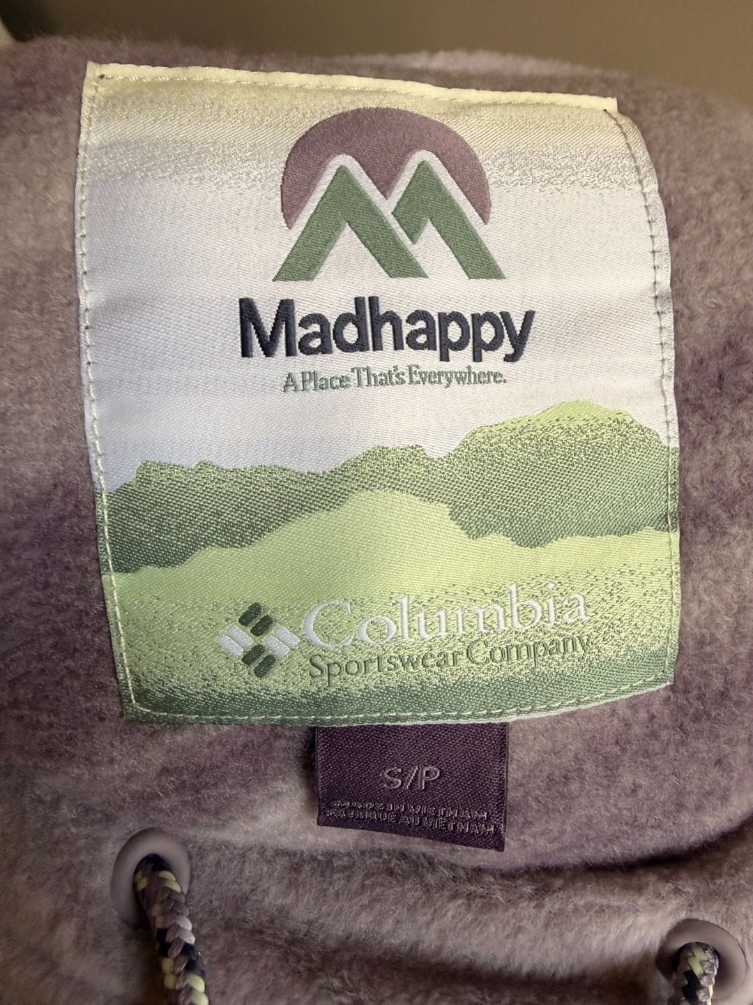 Madhappy Columbia Fleece Hoodie Gray Purple Tie Dye 13