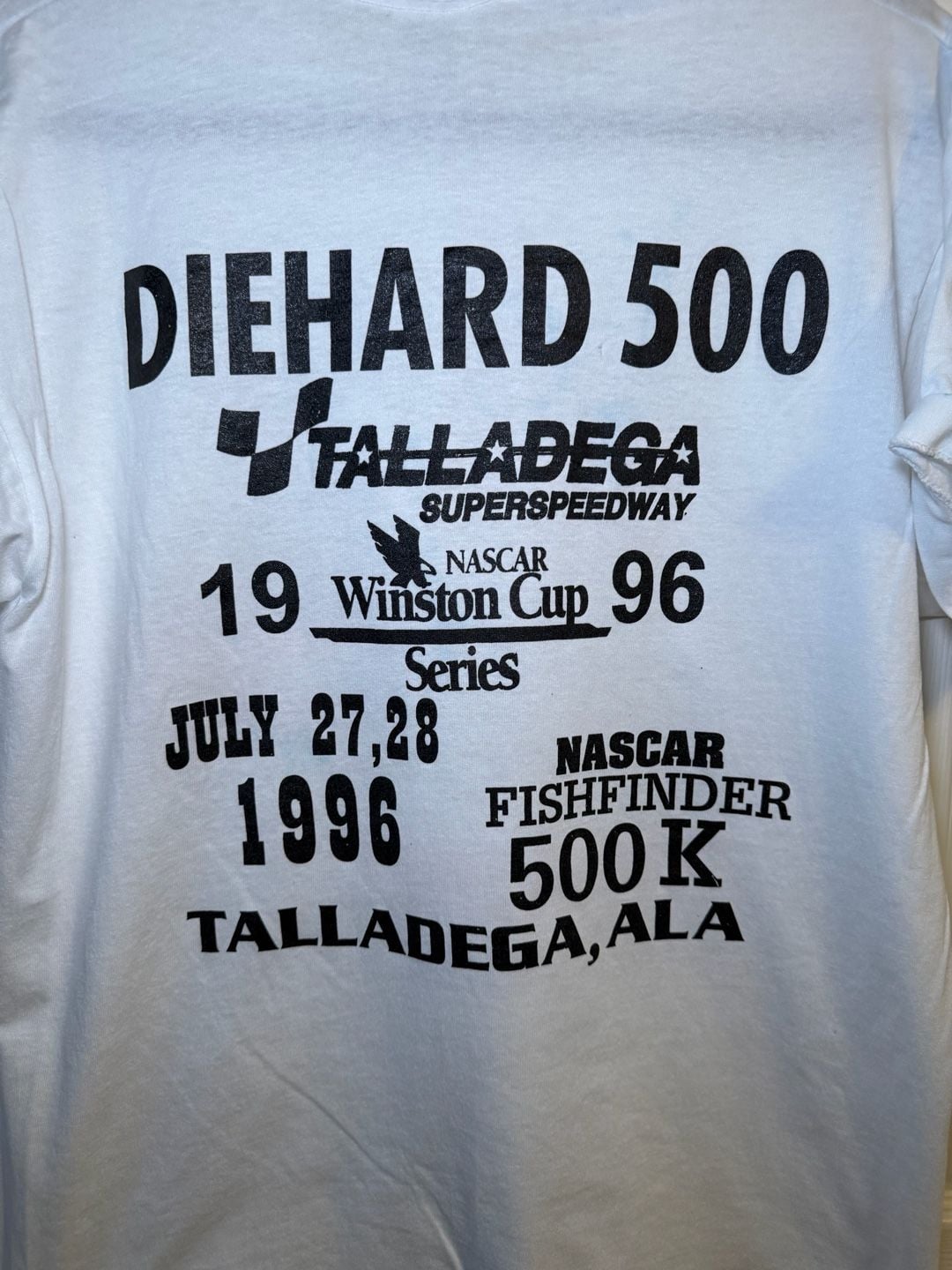 NASCAR DieHard 500 Talladega Superspeedway Size Large White Vintage T-Shirt 8