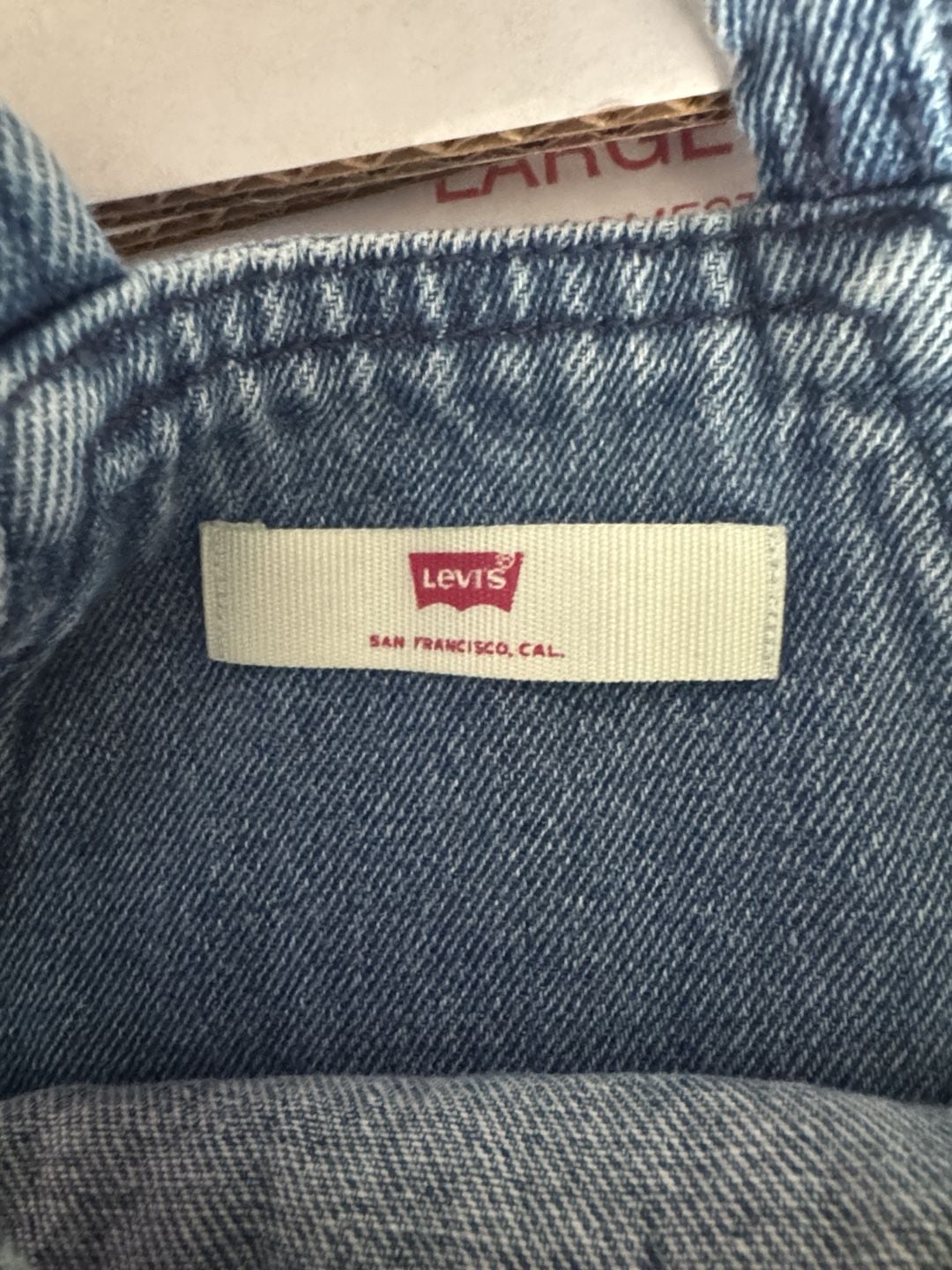 Levi's Denim Short Overalls Size 4T Blue Cotton Embroidered Ruffle Straps 3