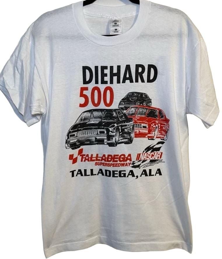 NASCAR DieHard 500 Talladega Superspeedway Size Large White Vintage T-Shirt 2