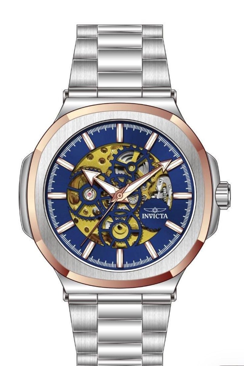 Invicta Objet D Art Automatic Watch 41 mm Blue Skeleton Dial 2