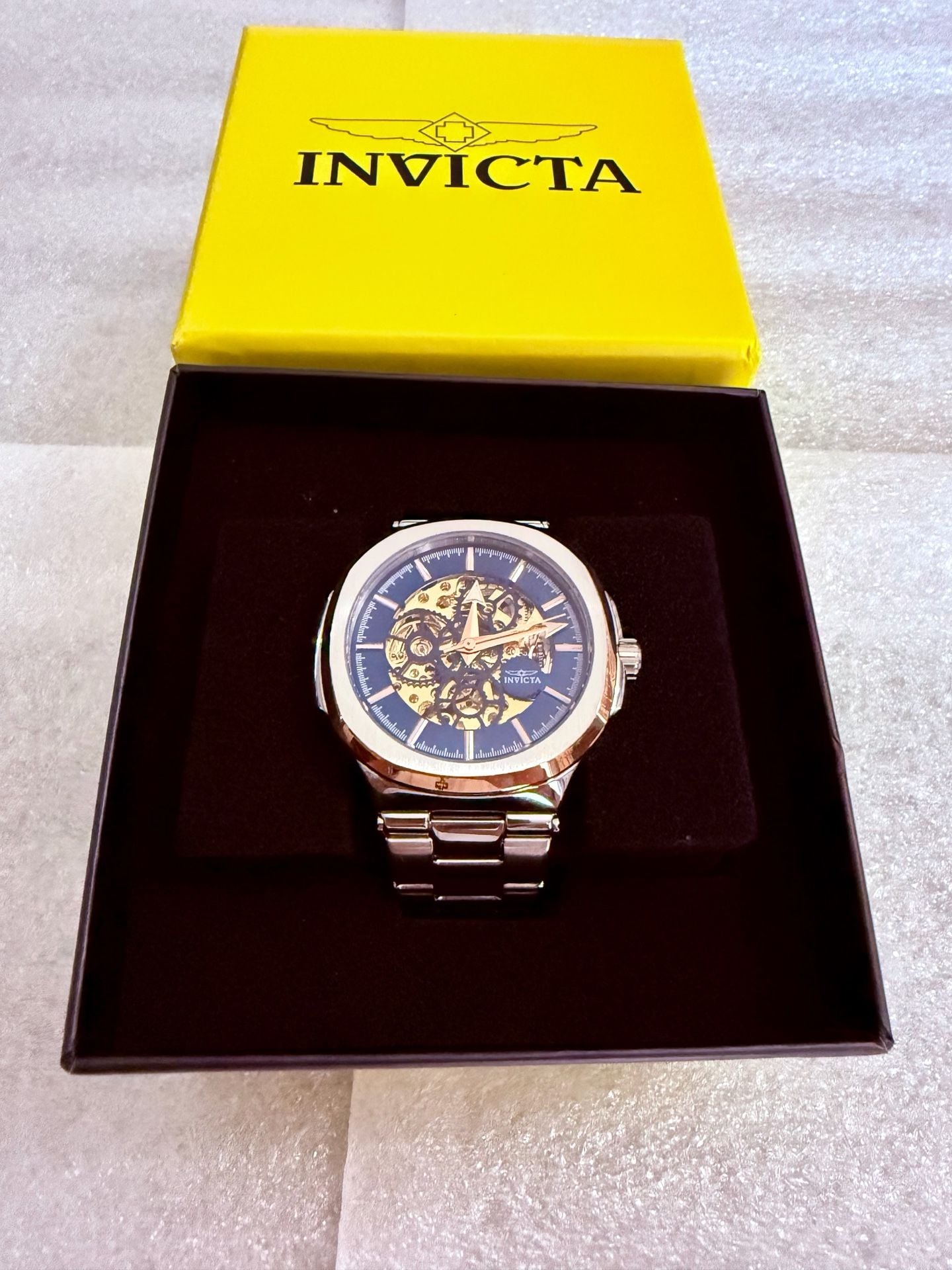 Invicta Objet D Art Automatic Watch 41 mm Blue Skeleton Dial 3