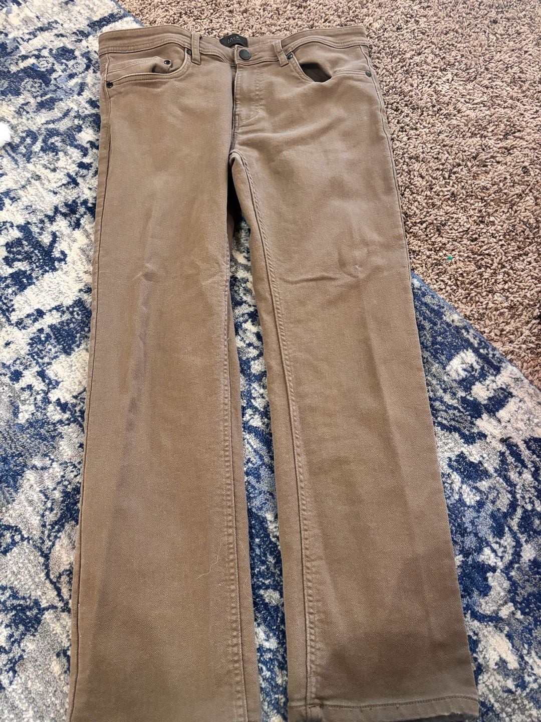 Jachs NY Slim Straight Pants 31x29 Brown 2
