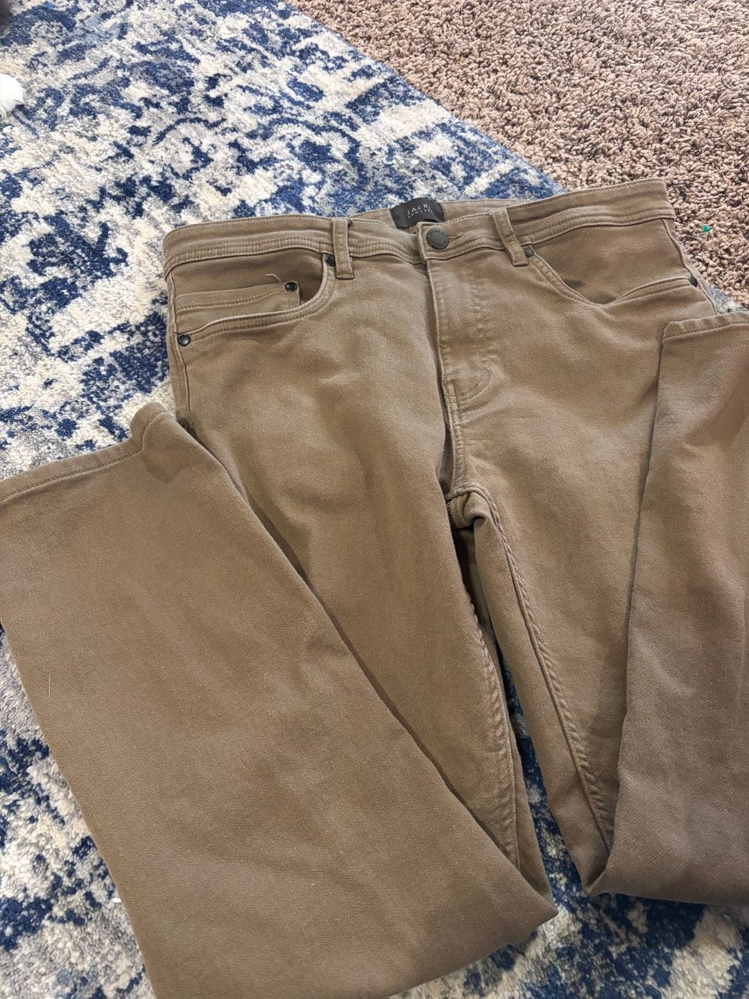 Jachs NY Slim Straight Pants 31x29 Brown 3