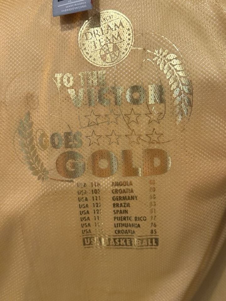 Nike Michael Jordan 9 USA Dream Team Jersey Size XL White Gold 5