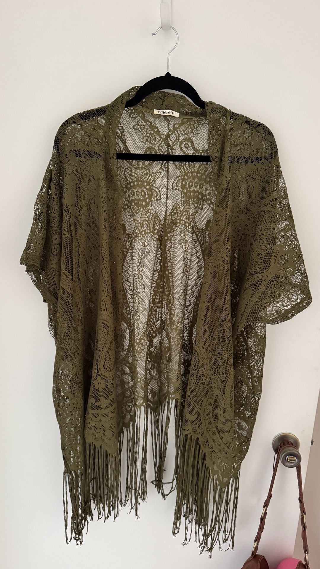 Emerette Lace Kimono Cardigan Green 2