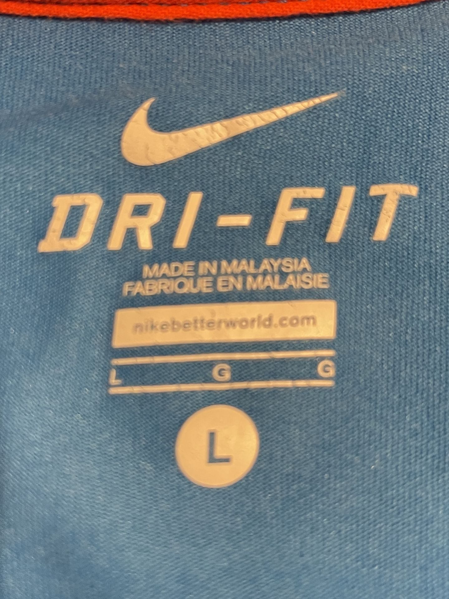 Nike Dri-FIT Basketball Net T-Shirt Size L Blue Athletic Tee 6