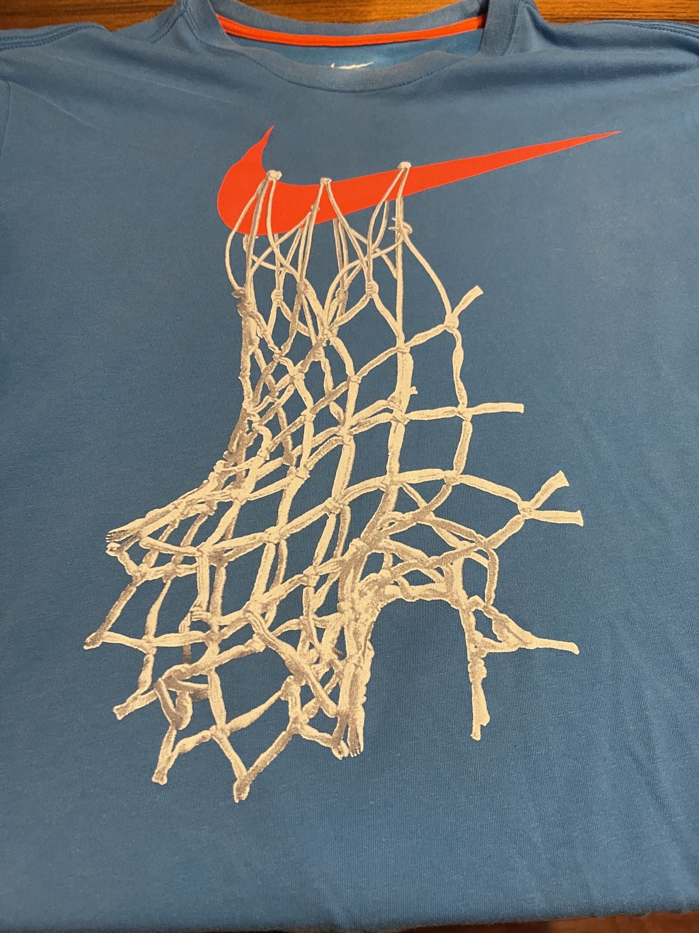 Nike Dri-FIT Basketball Net T-Shirt Size L Blue Athletic Tee 7