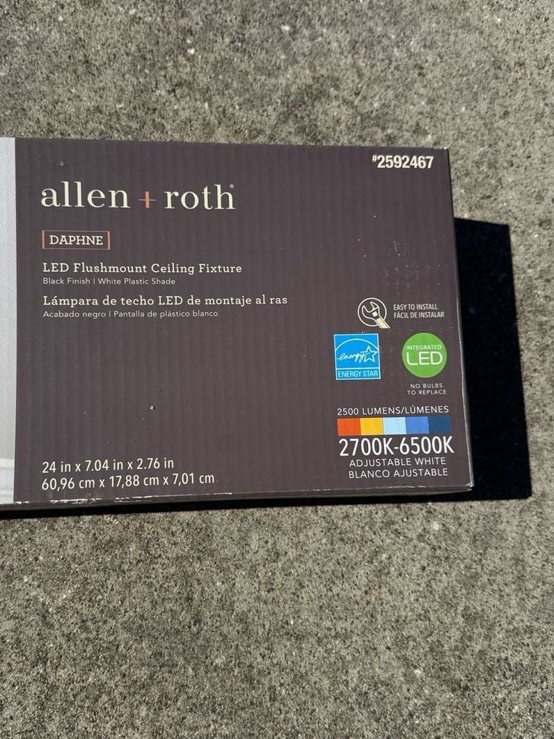 Allen + Roth Daphne LED Flushmount Ceiling Fixture 24 In 2