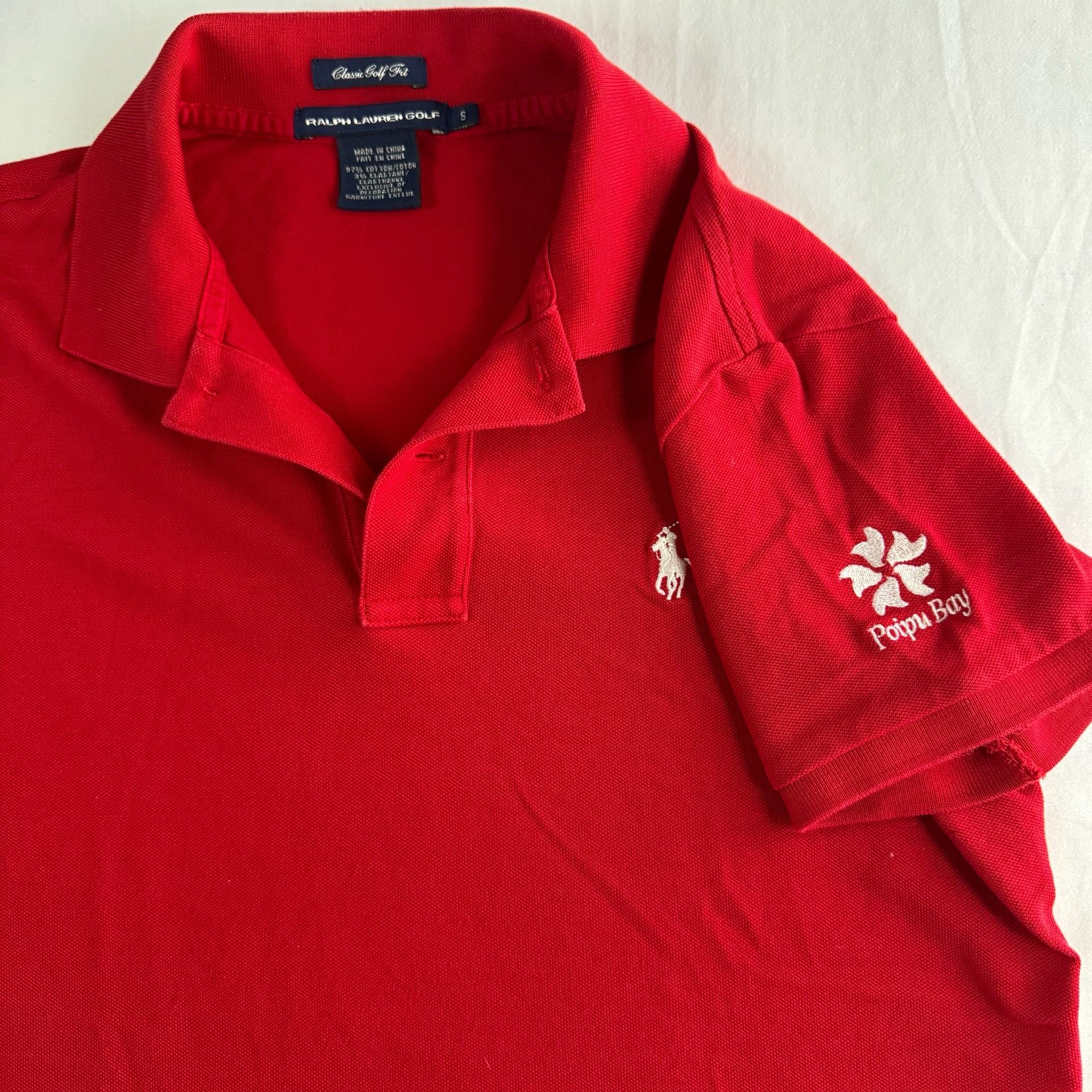 Ralph Lauren Golf Polo Shirt classic golf tee girls Size S Red Poipu Bay 4