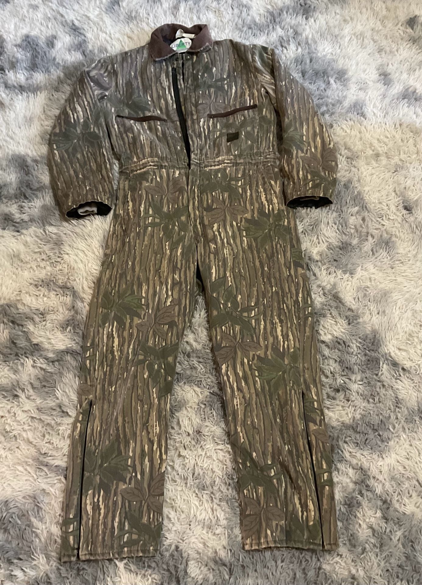 Vintage Made in USA Liberty RealTree Camo Coveralls Size Large & Tall 2