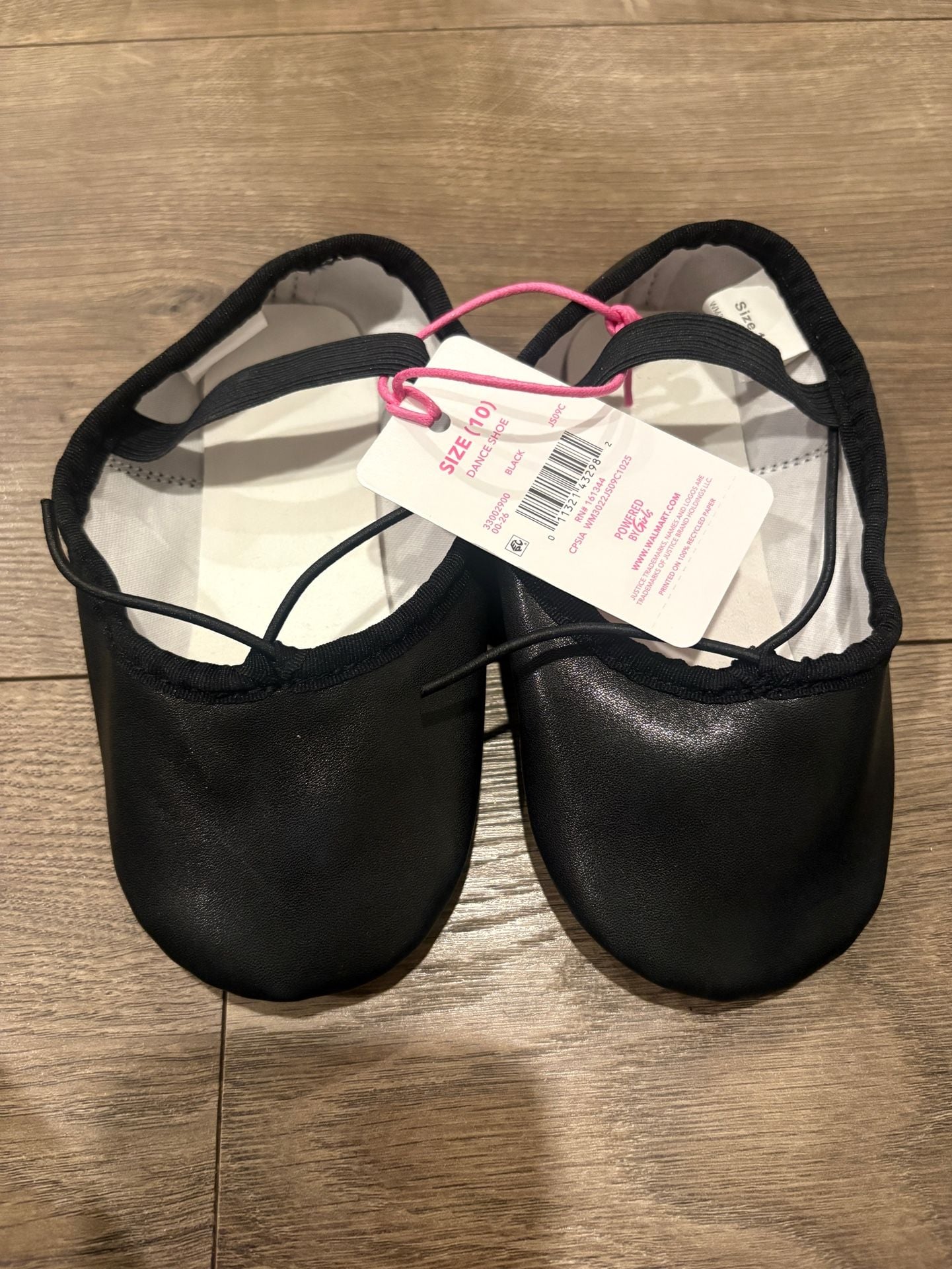Justice Ballet Flats Black size 10 8