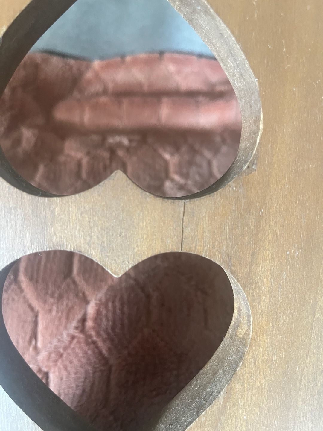 Longaberger Wood Butter Paddle Double Heart Cutouts 7