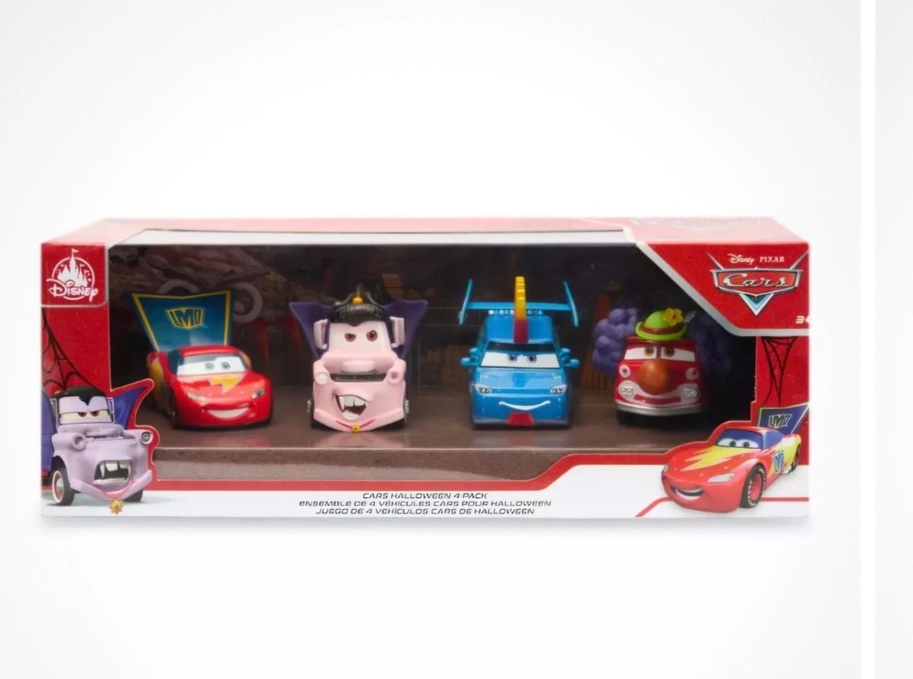 Disney Pixar Cars Halloween 4-Pack Die Cast Toy Cars Set NIB McQueen Mater Red 1