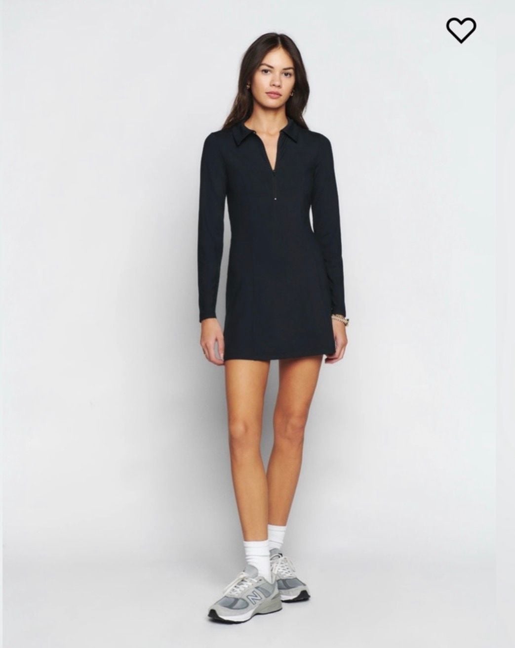 NWT Reformation Desirae EcoStretch Dress Size M Black 2